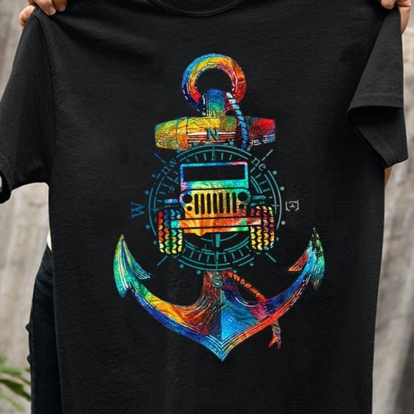 Jeep T Shirt Jeep Anchor, Jeep Unisex Tee shirts, Gift For Jeep Lovers - Picture 3 of 4